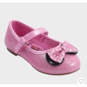 Toddler girls size 12 Minnie mouse pink ballet flats